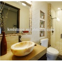 Luxury onyx marble wash toilet basin